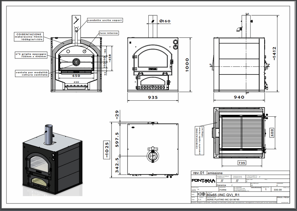 Forno Da Incasso Inc Qv Fontana Forni Ferramenta Sarti S.r.l.