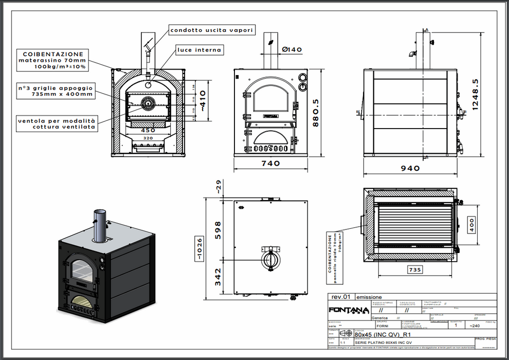 Forno Da Incasso Inc Qv Fontana Forni Ferramenta Sarti S.r.l.