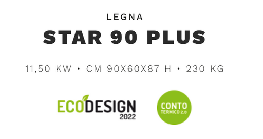 Klover Cucina a Legna con Forno  Star 90 Plus Aria  ST90M Ferramenta Sarti S.r.l.