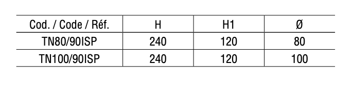 T 90° Cieco con Ispezione Maschio / Femmina Ø80 e Ø100  - Fumisteria Pellet e Legna Multiclima