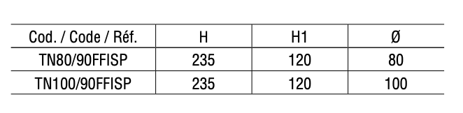 T 90° Cieco con Ispezione Femmina / Femmina Ø80 e Ø100  - Fumisteria Pellet e Legna Multiclima