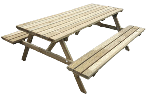 Set Picnic COMPLETO Impregnato Cm.180x160x71h Ferramenta Sarti S.r.l.